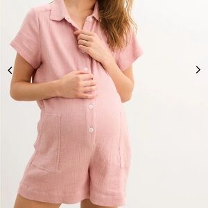 Hatch Blush Button-Up Top